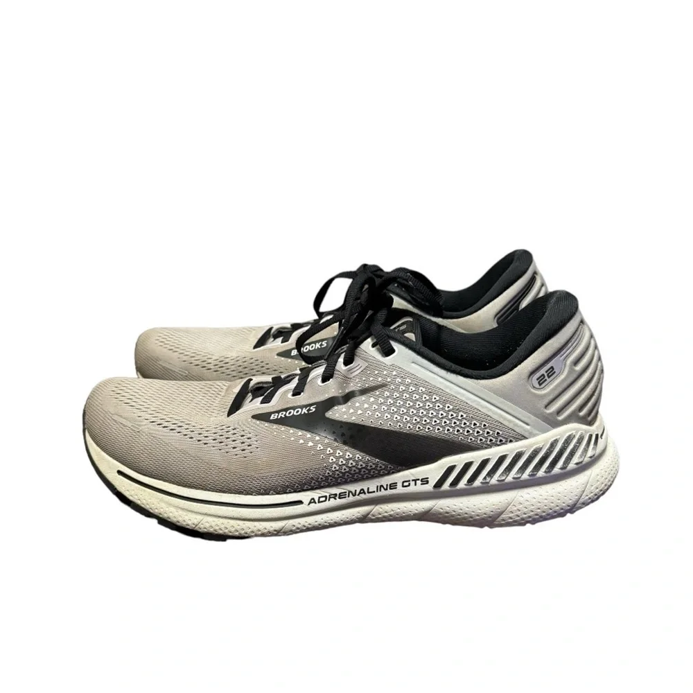 BROOKS Adrenaline 22 GTS Running Shoes Alloy Grey Black Size 11.5